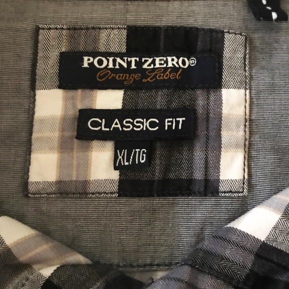 POINT ZERO MEN'S BLACK & WHITE CHECK SHIRT SIZE XL - Picture 6 of 6